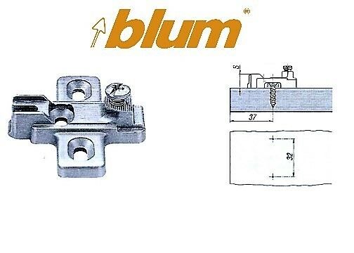 BASETTA A CROCE PER CERNIERA BLUM modello MODUL PIASTRINA PREMONTAGGIO