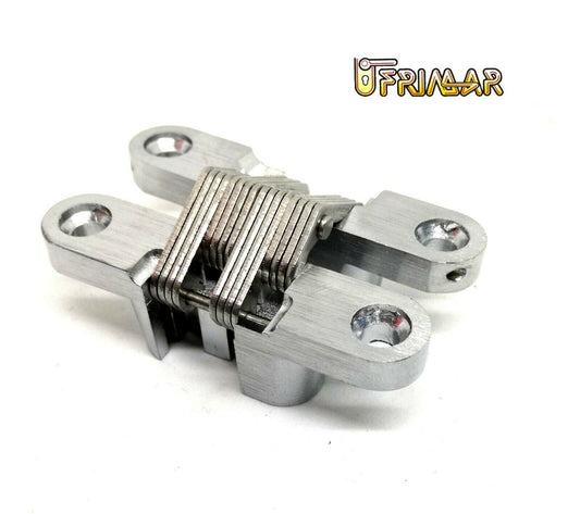 CERNIERA INVISIBILE A SCOMPARSA mm.60x13 PER PORTE IN LEGNO CROMO SATINATO