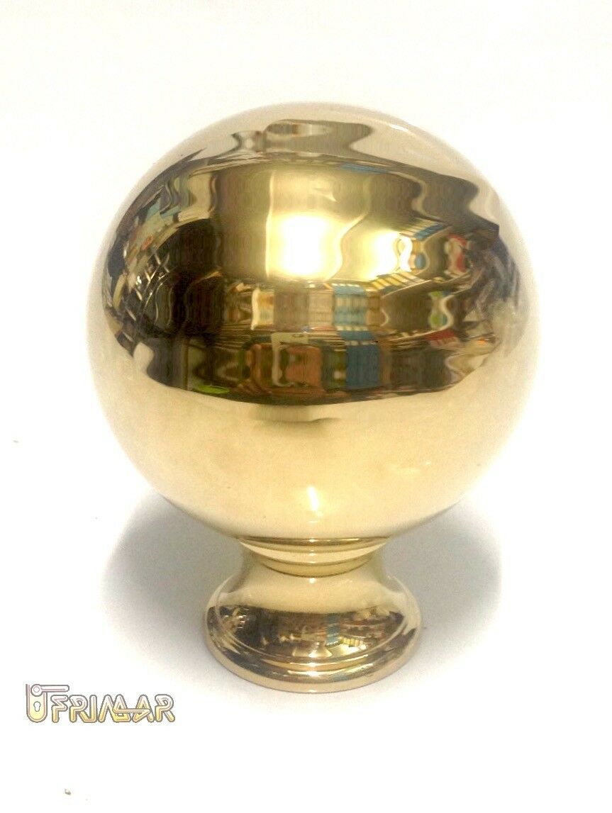 POMELLO SFERA D.mm.30 OTTONE LUCIDO ORNAMENTO LETTO CANCELLO RINGHIERA SCALA