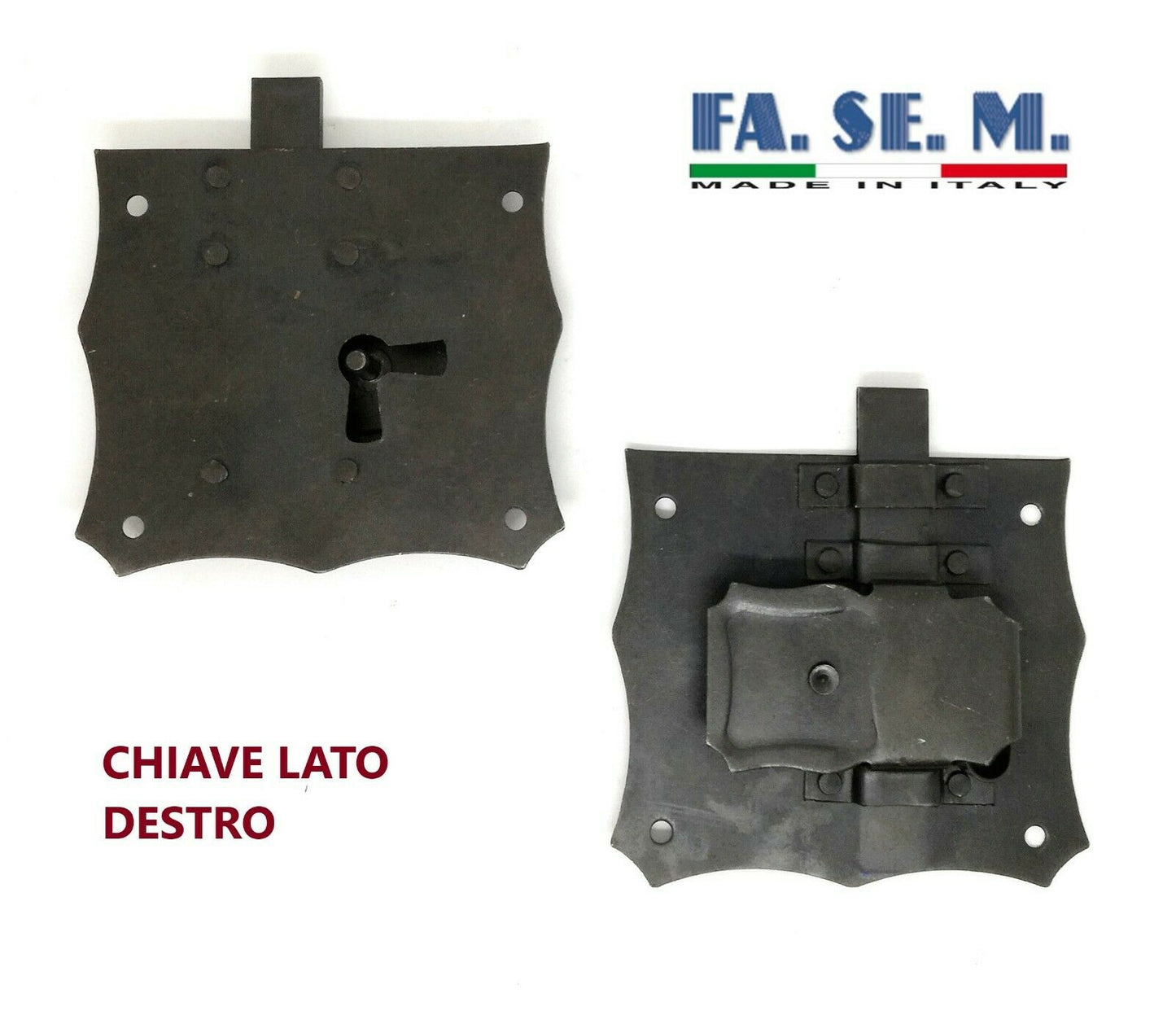 SERRATURA PER MOBILI ANTICHI Entrata mm.40 CASSA ESTERNA REDOSSO DESTRA FASEM