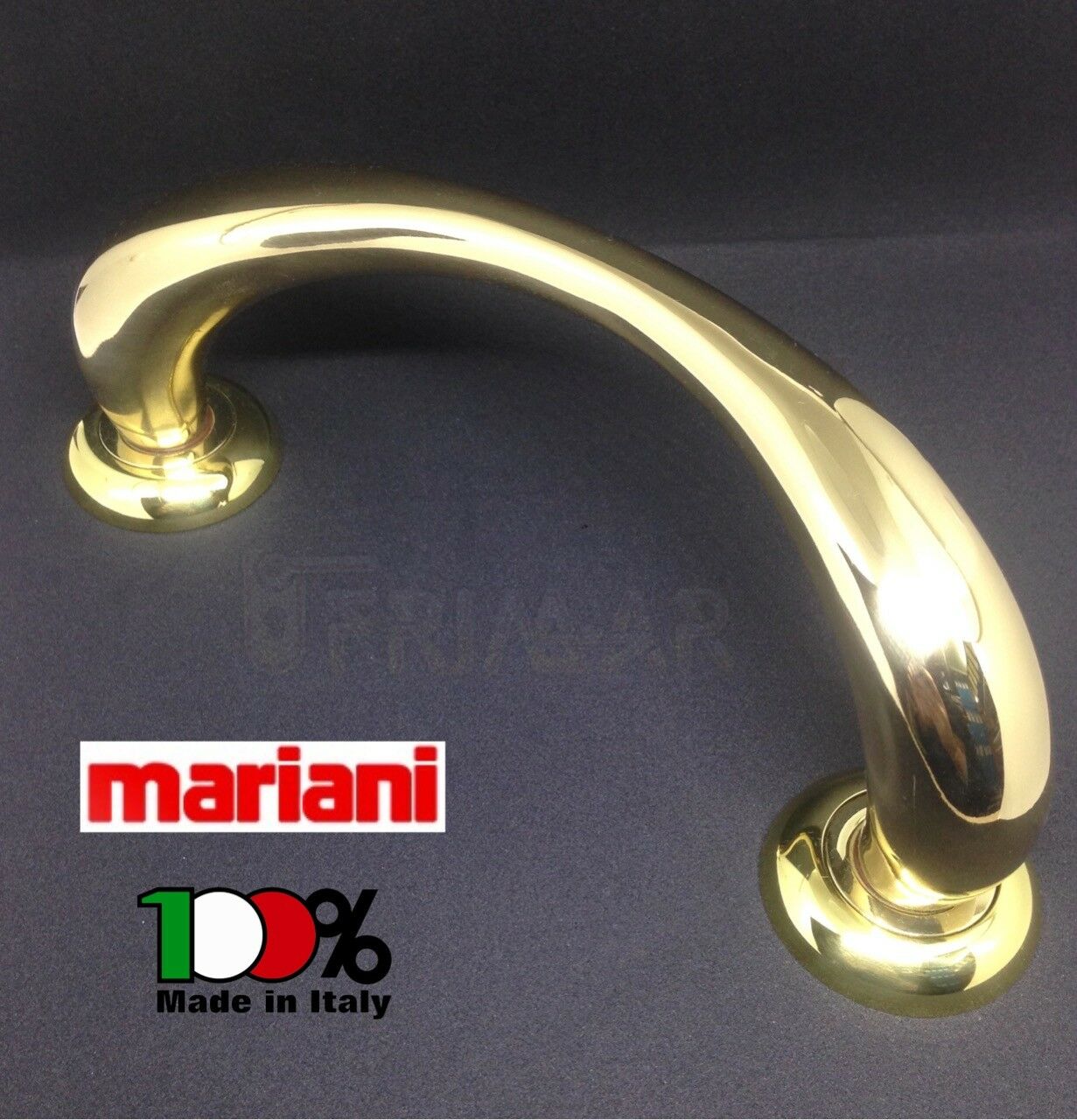 MANIGLIONE PORTA OTTONE MARIANI KIRA mm.225 Int.mm.175 OTTONE LUCIDO