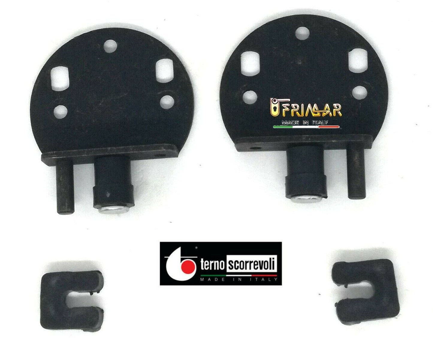 Kit per ante scorrevoli sovrapposte Terno 636 Guida superiore con fermo coppia