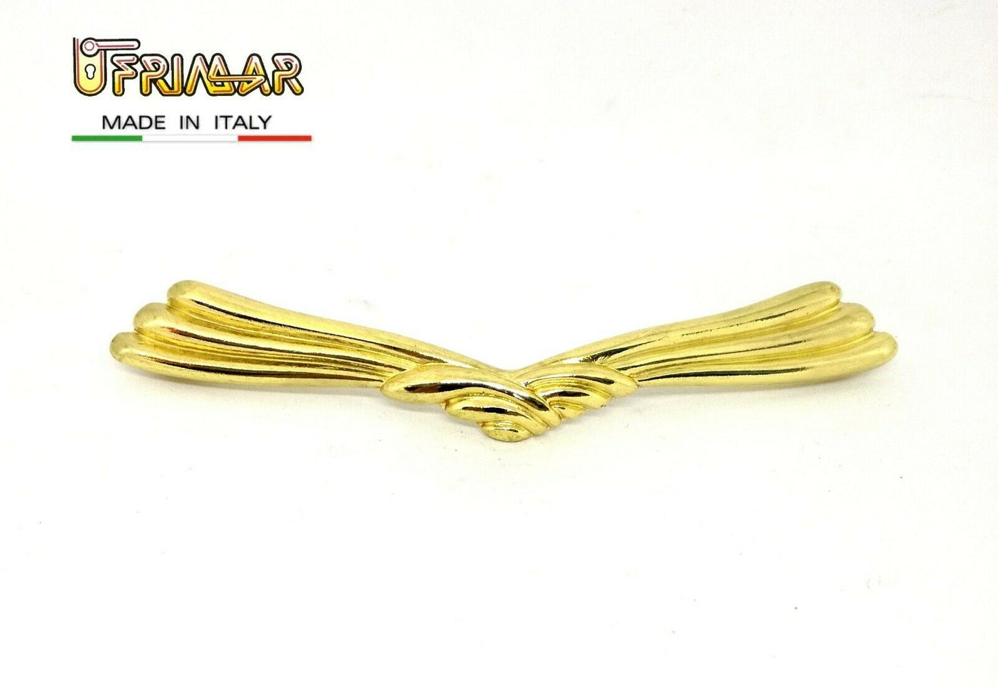 MANIGLIA PER MOBILI ANTICHI Interasse mm.64 ORO LUCIDO MANIGLIETTA CLASSICA