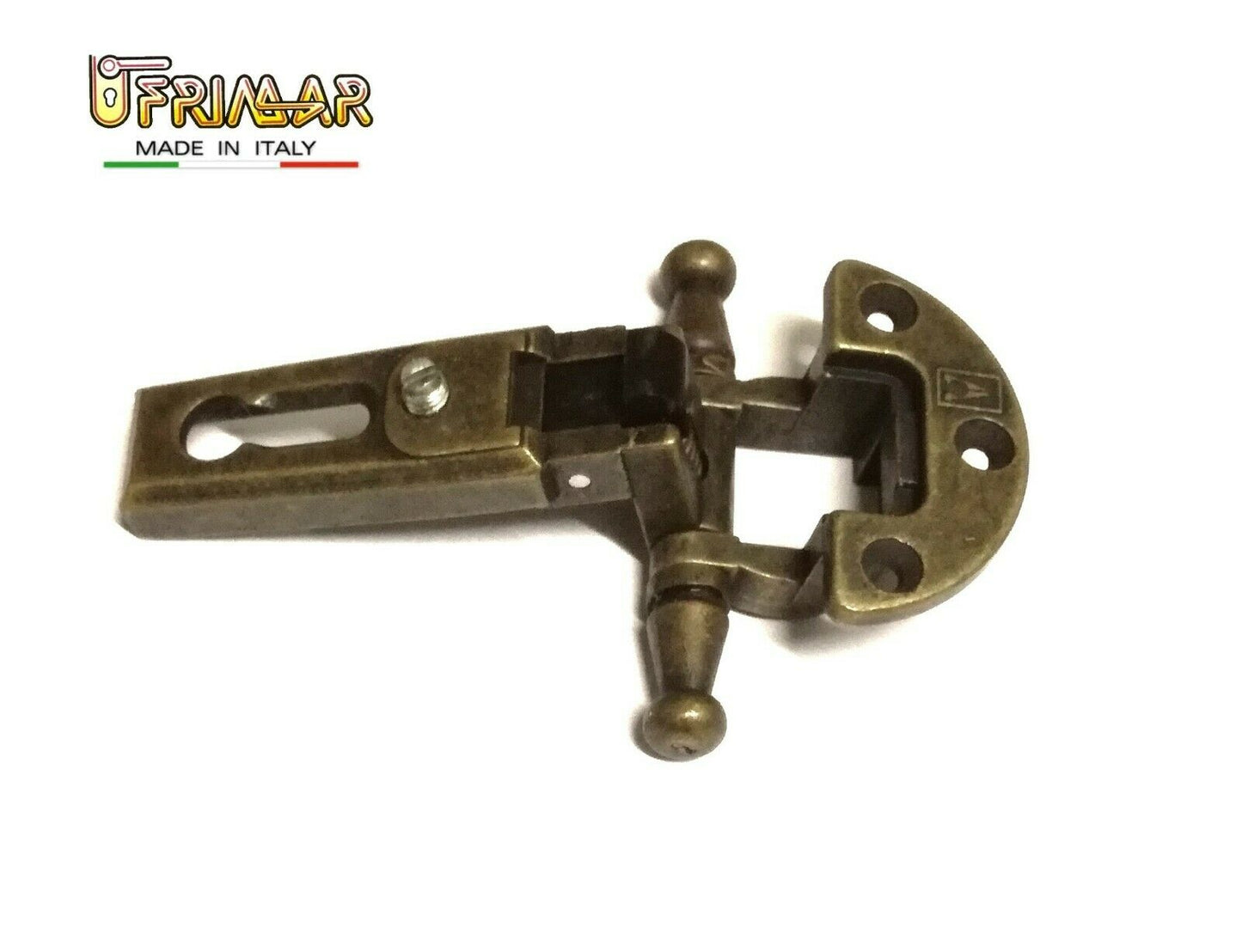 CERNIERA ANSELMI 255 PER ANTE CON BATTUTA FORO mm.27x13 BRONZO CERNIERA IN STILE