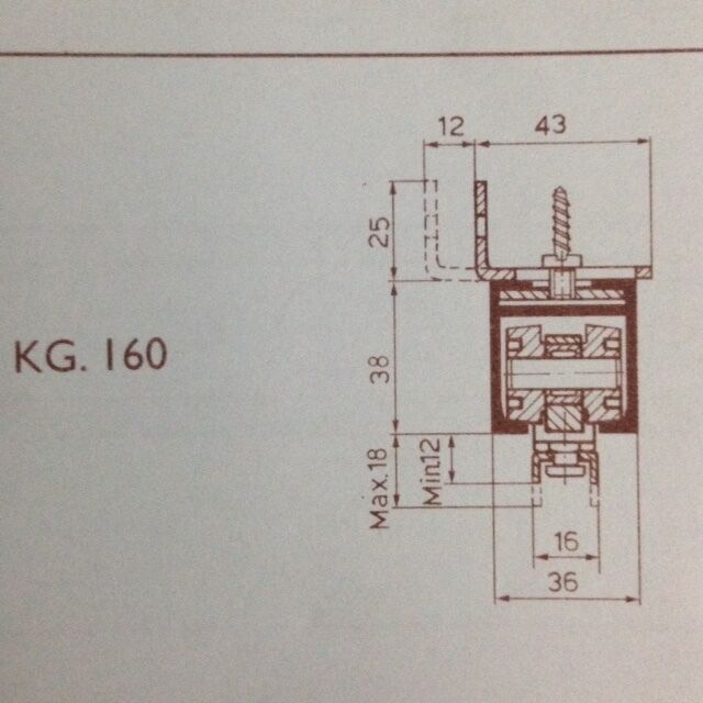 PATTINI IN KIT PORTATA KG.160 STAFFA A SCOMPARSA "TERNO" PER PORTA SCORREVOLE