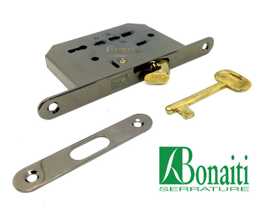 SERRATURA GANCIO BONAITI CON CHIAVE CANNA DI FUCILE SERRATURA PORTA SCORREVOLE
