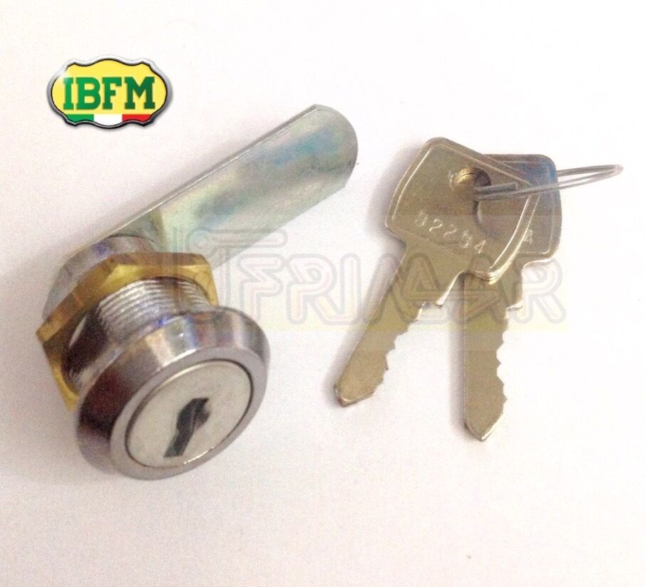 SERRATURA A CILINDRO CON LEVETTA D.19 LUNGHEZZA mm.16/20 PER ANTINE E CASSETTI
