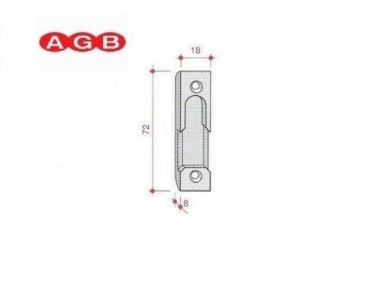 INCONTRO NOTTOLINO NORMALE AGB 48019 mm.18x72 A200260111 ARIA 4 48000019