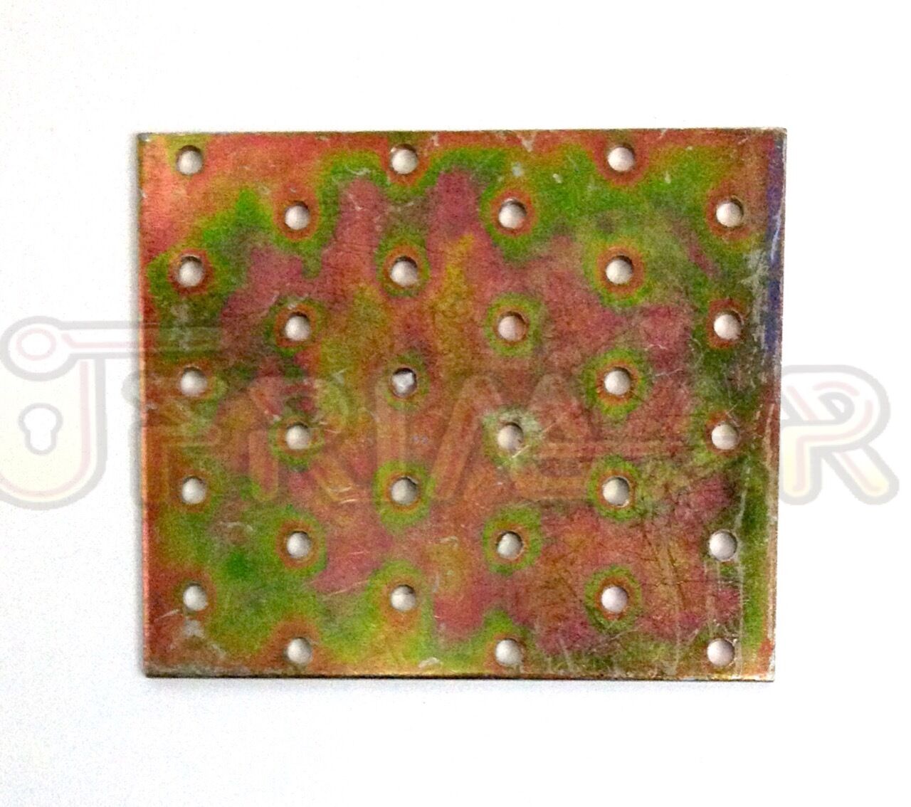 PIASTRA IN METALLO RETTANGOLARE DRITTA mm.120x100 PER TRAVI E COPERTURE IN LEGNO