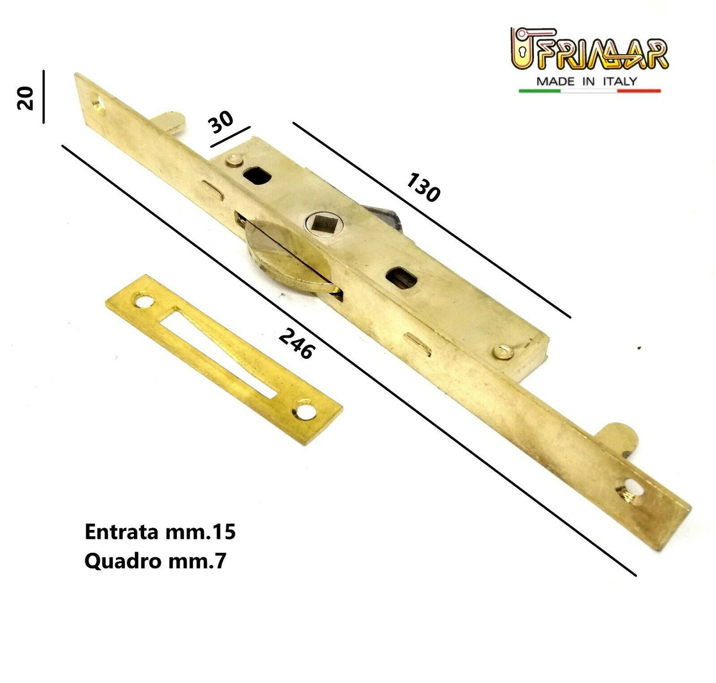 CREMONESE CHIUSURA PER FINESTRE PIASTRA mm.246x20 QUADRO 7 MARTELLINA IBFM 169/O