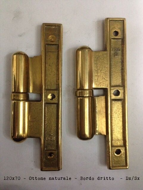 CERNIERA POMELLA IN OTTONE 120x70 PER PORTE IN LEGNO DX/SX - POMELLES B/DRITTO