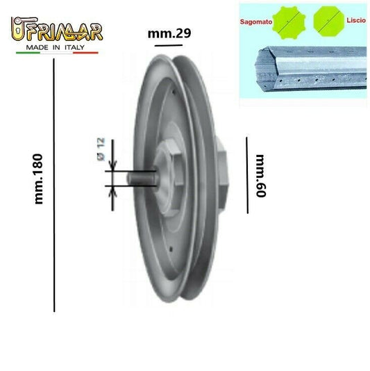 PULEGGIA RUOTA AVVOLGIBILE D.180 LISCIA PER CORDA CINTINO AVVOLGITORE TAPPARELLA