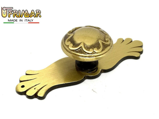 POMELLO CASSETTO MOBILE ANTICO CLASSICO Base mm.100x28 D.mm.33 POMOLO BRONZO