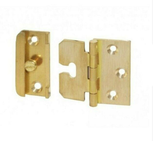 CERNIERE PER MOBILI ANTICHI OTTONATA mm.40x43 CON BATTUTA E BASE REGOLABILE CSS