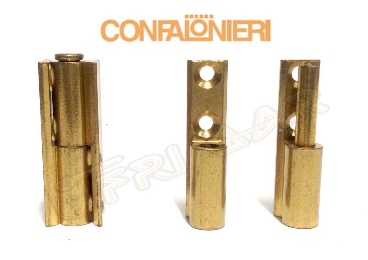 CERNIERA PER LEGNO SOVRAPPOSTA CON PERNO A VISTA CONFALONIERI CP00294 DORATA