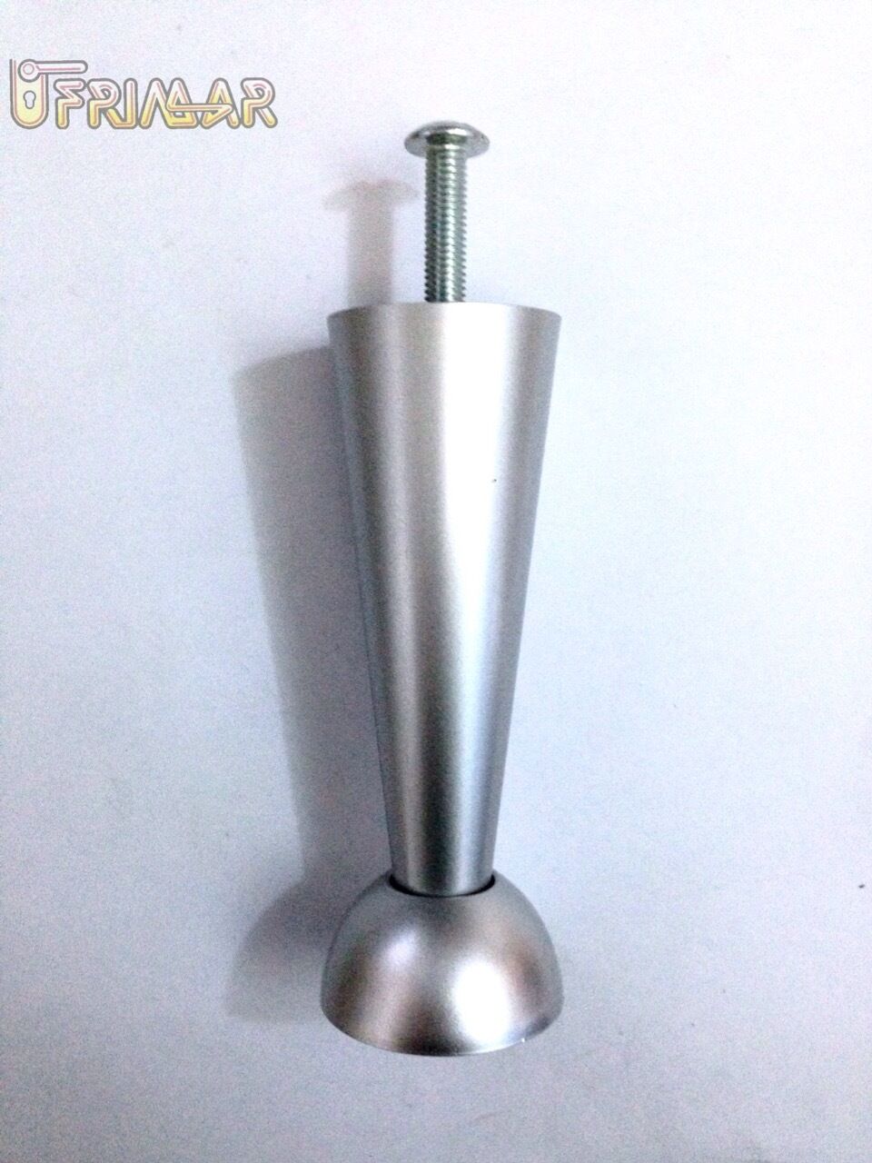 PIEDE PER MOBILI SAGOMATO REGOLABILE H.mm.130 CROMO SATINATO