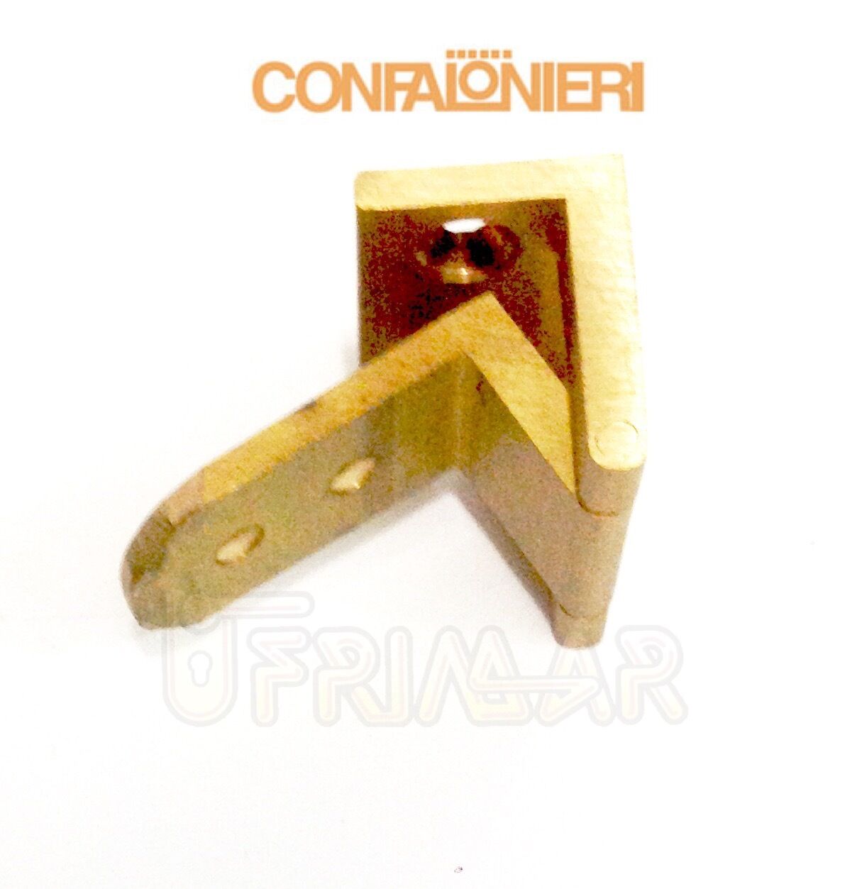 CERNIERA PER ANTA PORTA IN LEGNO OTTONE SATINATO Apertura 180°