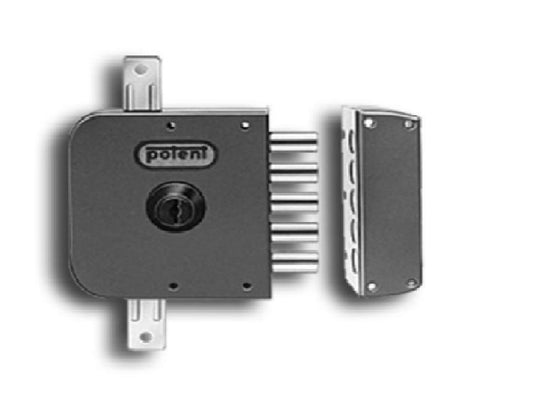 SERRATURA POTENT 500 DESTRA SOVRAPPOSTA TRIPLICE A POMPA SENZA SCIVOLO