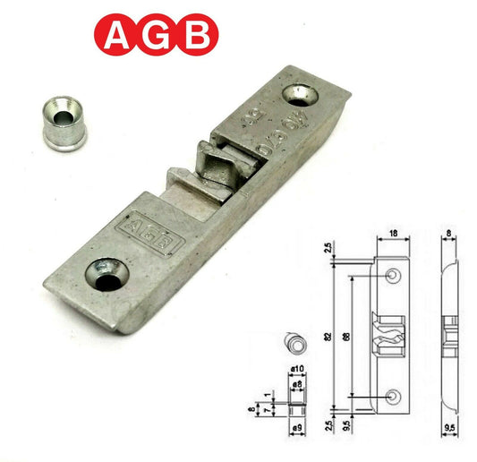 Scrocco porta chiusura AGB cod.A400170118 Aria 4 per infissi legno 41007050