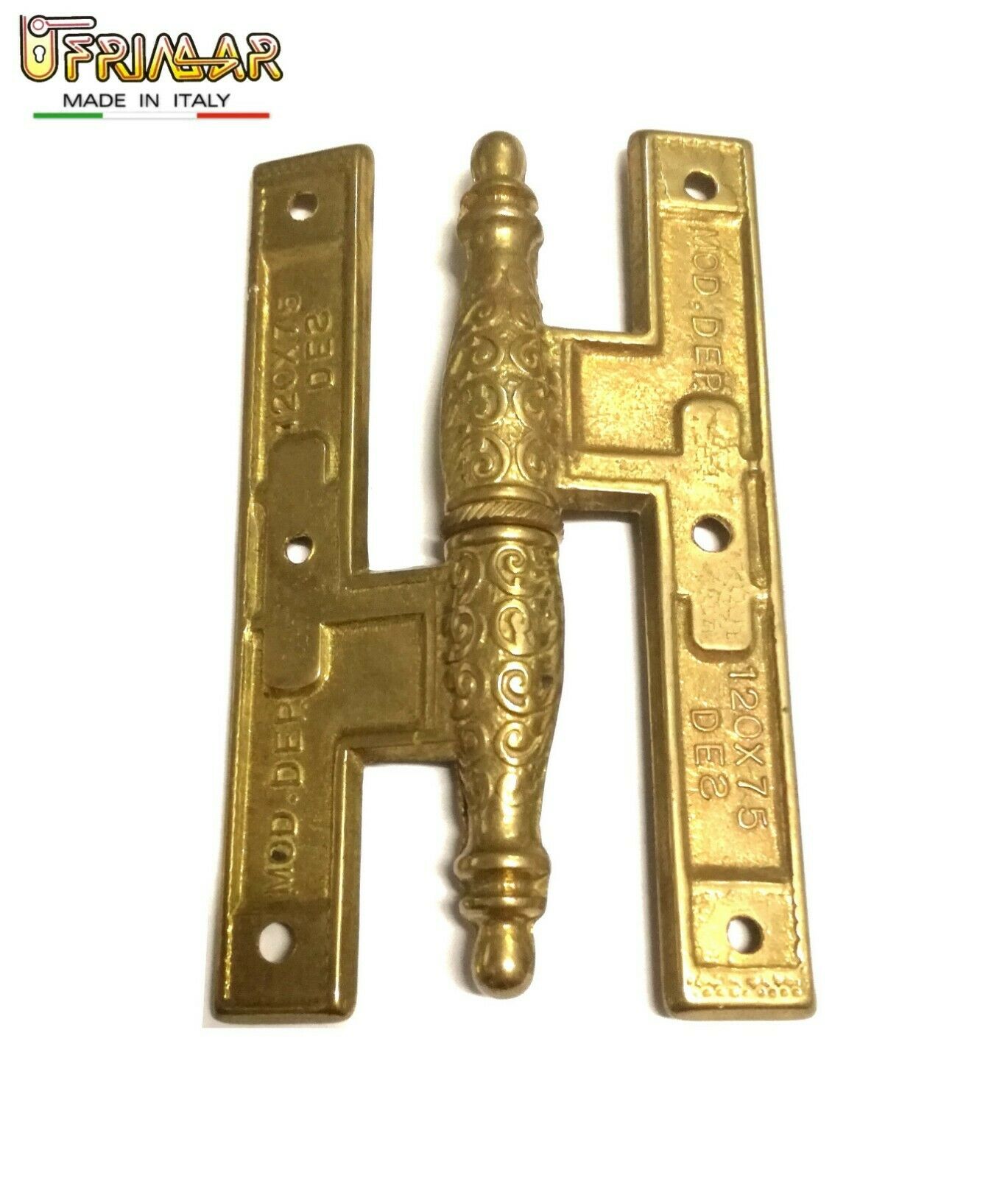 CERNIERA POMELLA IN OTTONE 120x75 PER PORTE IN LEGNO DX/SX - POMELLES B/DRITTO