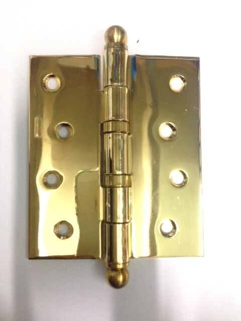 CERNIERA PER PORTA IN LEGNO CON CUSCINETTI 4x3,5" mm.102,5x87 FERRO OTTONATO