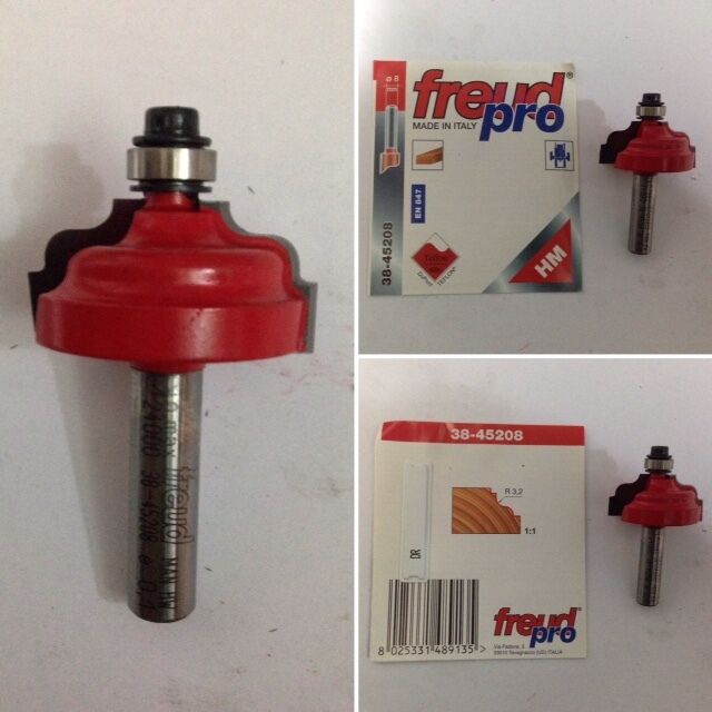 FRESA FREUD PRO HM 38-45208 PER INTAGLI DOUBLE FILLET OGEE CON CUSCINETTO