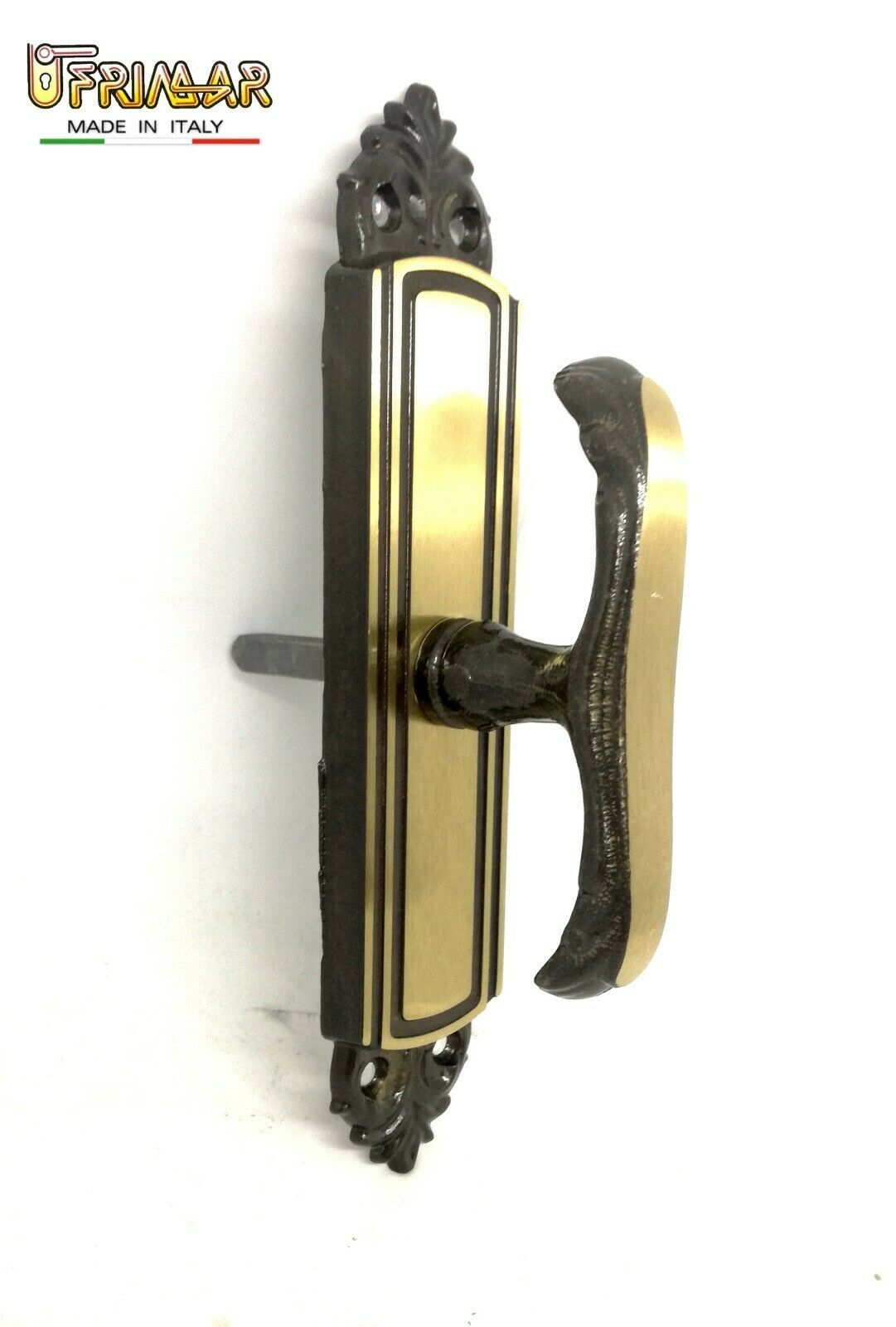 Cremonese maniglia finestra classica ottone bronzato mod. FIORELLA gratz + Q.7