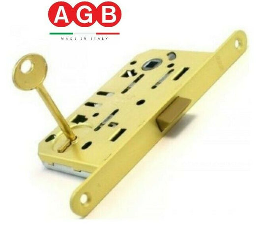 SERRATURA PORTA AGB MEDIANA EVOLUTION 1101 OTTONATA MM.50 F.18 INFILARE PORTA