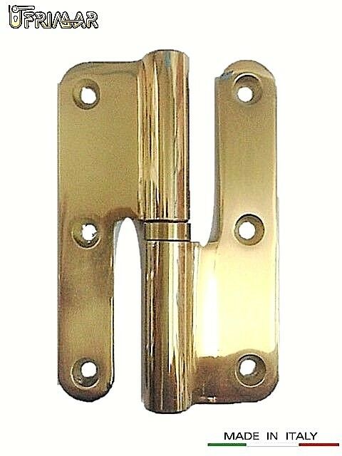 CERNIERA POMELLA IN OTTONE 100x65 PER PORTE IN LEGNO DX/SX - OTTONE LUCIDO