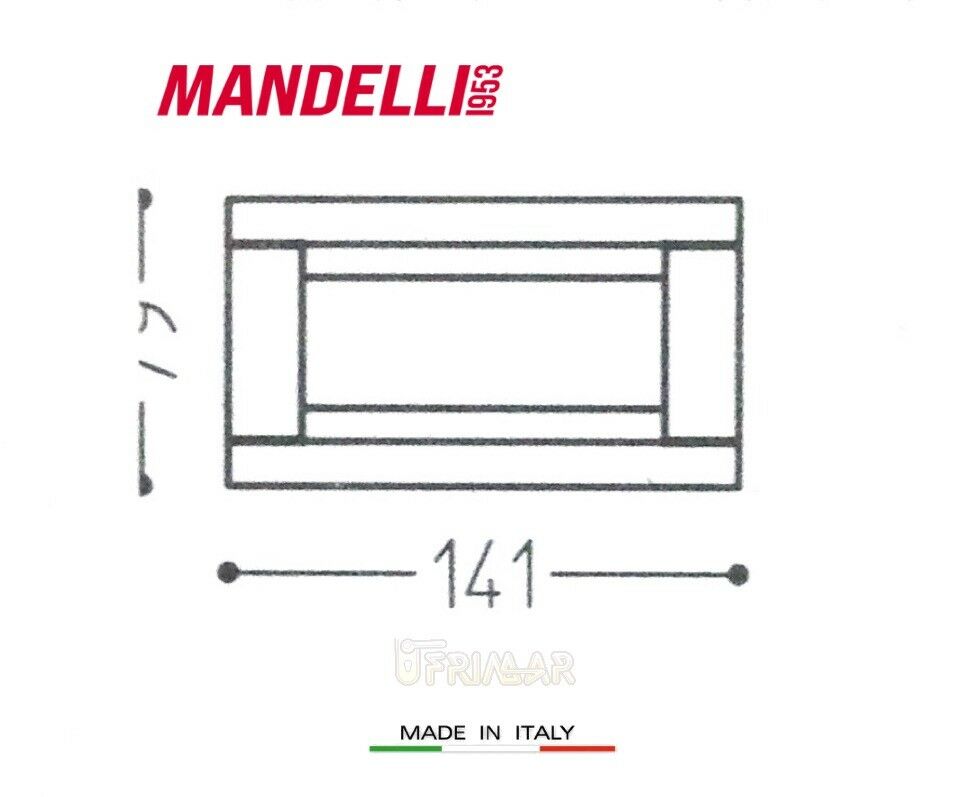 Coprinterruttore Placca Mandelli art.131 nero Mercurio 4 posti Living Bticino