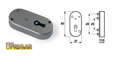 SERRATURA PER ARMADIO A STRINGA CAS 333 SERRATURA OVALE MOBILI ANTICHI mm60x27