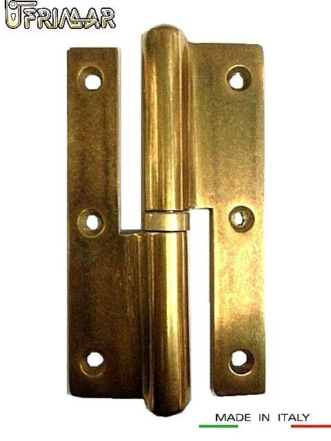 CERNIERA POMELLA IN OTTONE 100x65 PER PORTE IN LEGNO DX/SX  Made in Italy