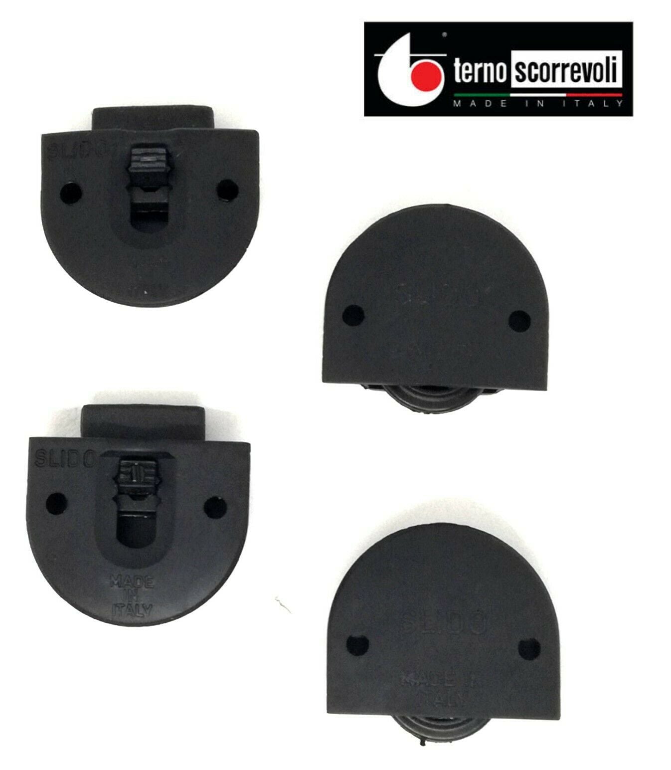 KIT PER ANTE SCORREVOLI SOVRAPPOSTE TERNO SLIDO 682 684 PORTATA KG.30 NERO