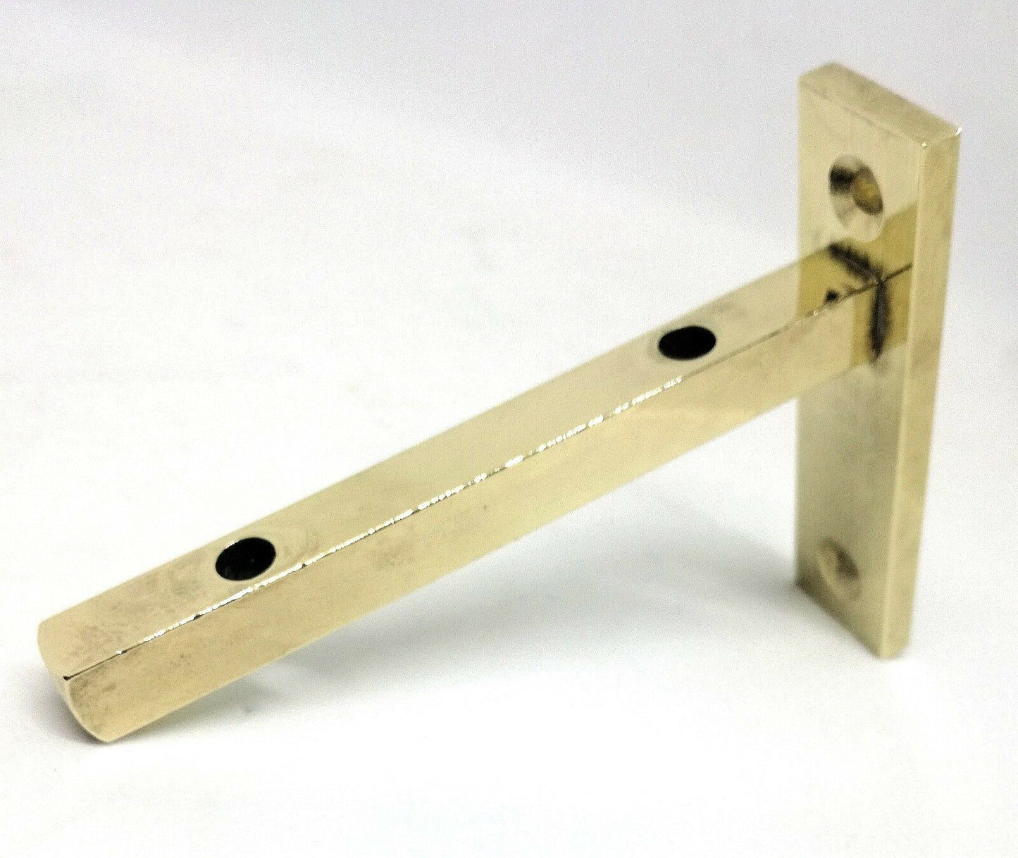 REGGIMENSOLA REGGI MENSOLE IN OTTONE PIENO mm.100 per ripiani in vetro e legno