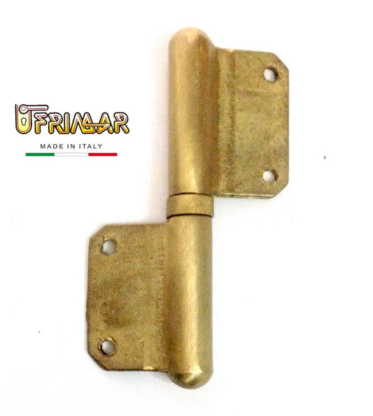 Cerniera per porte legno MM.100X65 Ottone satinato Cerniera a bandiera art.115