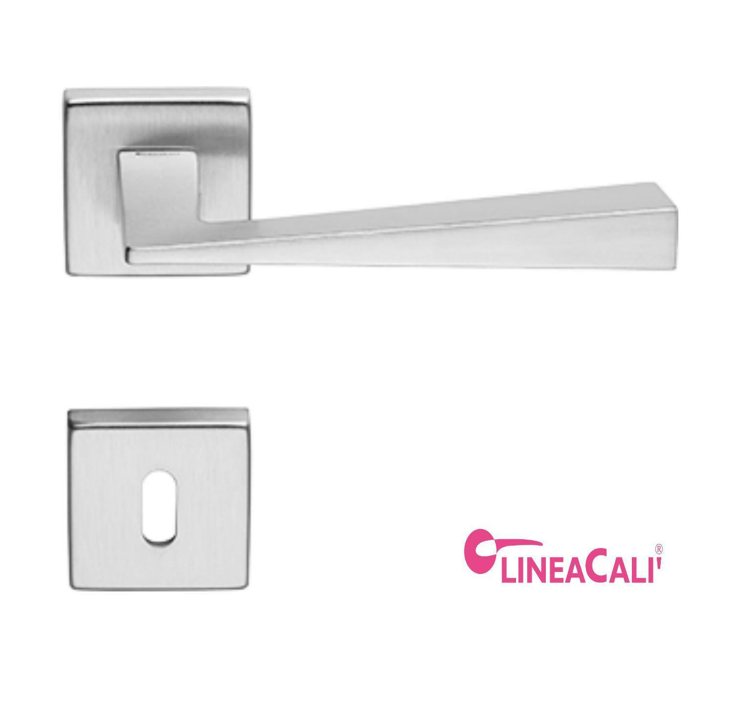 Maniglia porta CONICA Linea Calì coppia maniglia moderna Cromo satinato