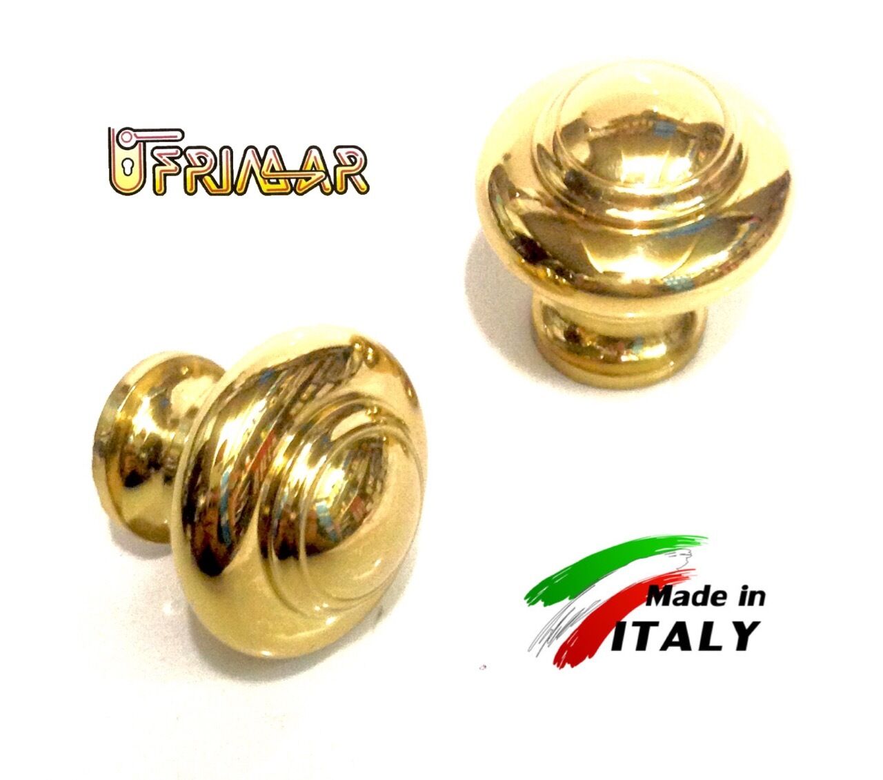 POMELLO PER MOBILE CASSETTO ANTE D.mm.20 POMOLO IN OTTONE LUCIDO TORNITO
