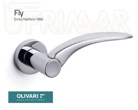 MANIGLIA OLIVARI FLY M179RB8 CROMO LUCIDO + CROMO OPACO Design  ENRICO MARFORIO