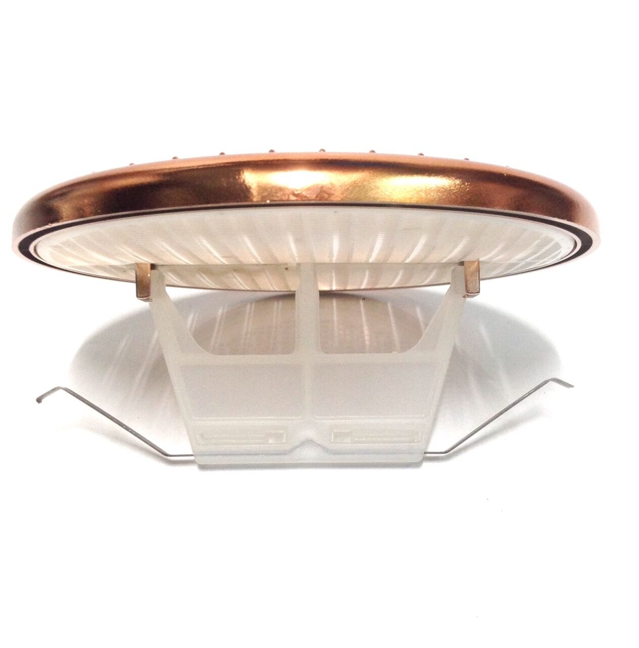 GRIGLIA AERAZIONE VENTILAZIONE IN PLASTICA RAMATO D.mm.180 SOVRAPPOSTA C/MOLLE