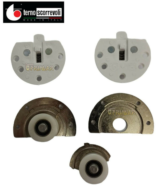 Kit per ante scorrevoli sovrapposte Terno art. 639 + 650 portata Kg.40 foro 35