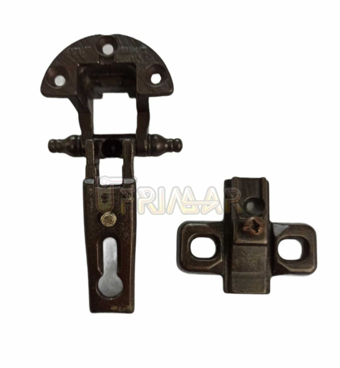 CERNIERA ANSELMI 255 ANTE A BATTUTA FORO mm.27x20 BRONZO SENZA CRICCHETTO + BASE
