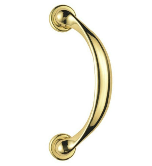MANIGLIONE PER PORTA PORTONE MANIGLIA PEGASO INTER. mm.250 OTTONE PVD DECENTRATO