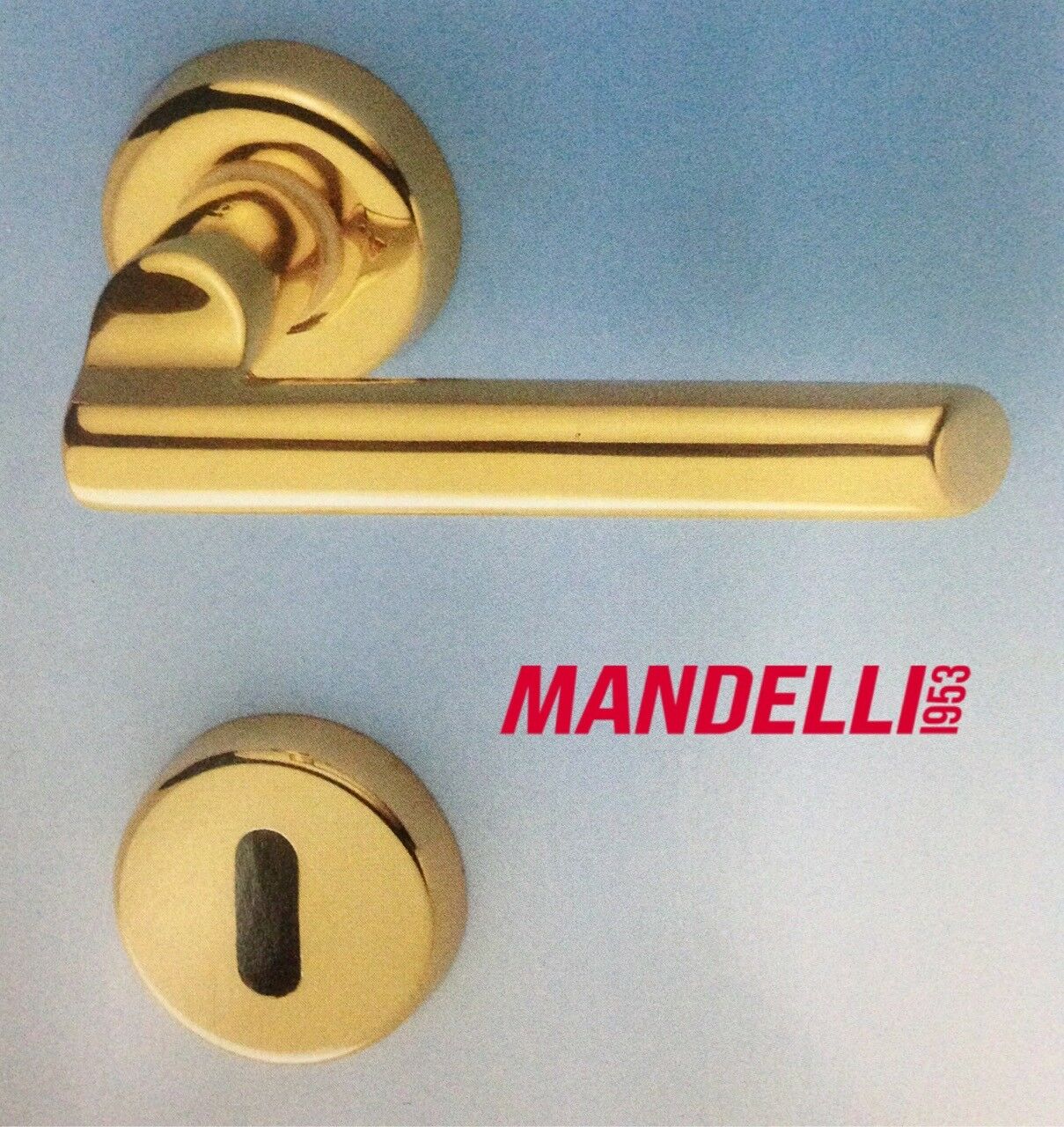 MANIGLIA PER PORTA MANDELLI serie SKATTO 571 ORO LUCIDO per porte interne