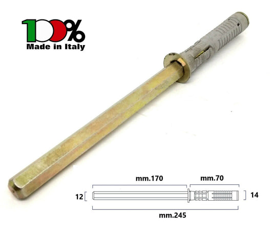 REGGIMENSOLA A SCOMPARSA  mm.12x170 TASSELLO D.14 REGGI MENSOLE RIPIANI LEGNO