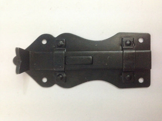 CATENACCIOLO PER MOBILI mm.95x38 IN FERRO BRUNITO/FERRO OTTONATO PATINATO