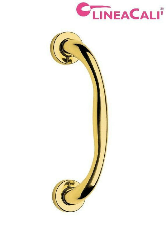 MANIGLIONE PORTA OTTONE LINE CALI' GARDA mm.245 inter.mm.200 ORO PVD ANTIGRAFFIO