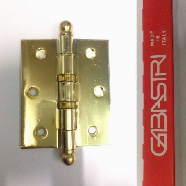 CERNIERA CON CUSCINETTI 3,5x3" mm.89x74 FERRO OTTONATO GABASTRI PER PORTA LEGNO