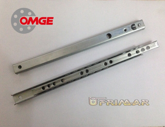 COPPIA GUIDE SCORREVOLI A SFERE PER CASSETTI SERIE MICRO mm.220x17 Estr.Parziale
