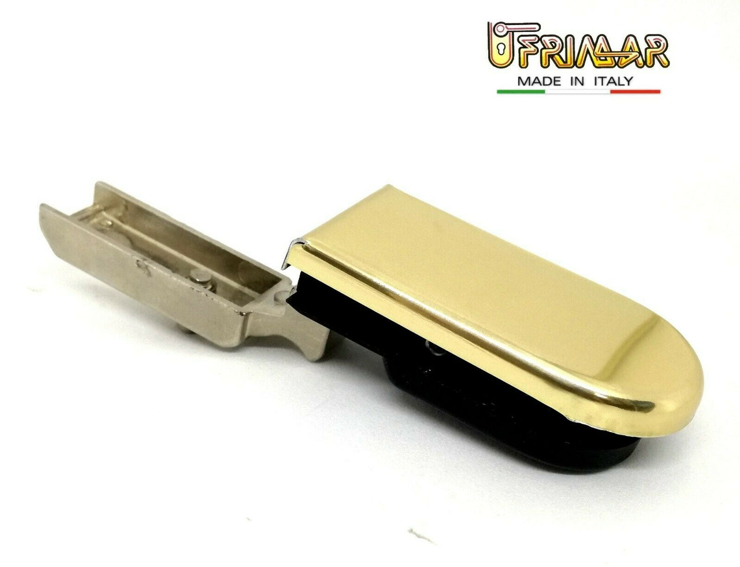 CERNIERA PER VETRO A SORMONTO BATTUTA ESTERNA FORO 20x47 ORO PER ANTA VETRO TM