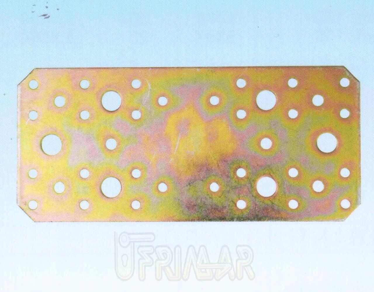 PIASTRA IN METALLO RETTANGOLARE DRITTA mm.200x90 PER TRAVI E COPERTURE IN LEGNO